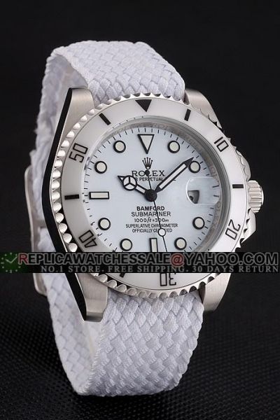 Most Popular AAAAA Rolex Imitated Submariner White Fabric Strap Ceramic Bezel Light Blue Dial Swiss Automatic Watch For Unisex