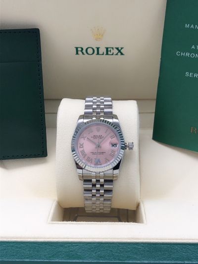 Best Rolex Datejust 31 VI Diamonds Marker Fluted Bezel Jubilee Bracelet Women Stainless Steel Date Watch 278274