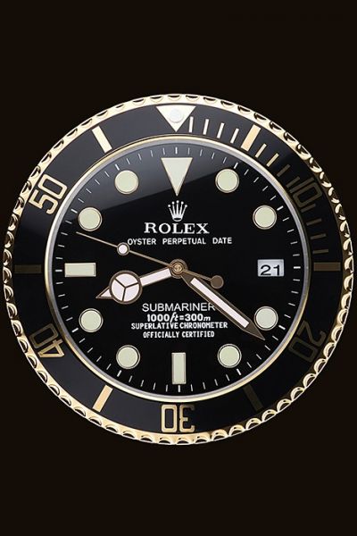 Good Reviews Rolex Round Submariner White Hands Wall Clock For Men And Women 