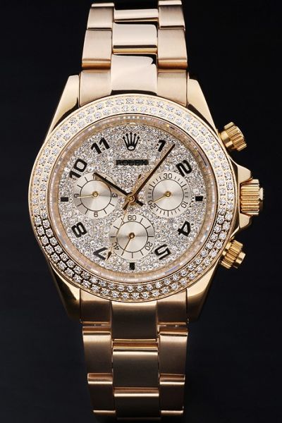 fake women Daytona Gold quartz Chronograph Watch