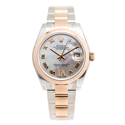2021 New Rolex Datejust 31 Silver MOP Dial Rose Gold Roman Markers VI Diamonds Two-tone Automatic Watch